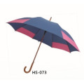 Auto Open Wooden Shaft Straight Umbrella (HS-073)